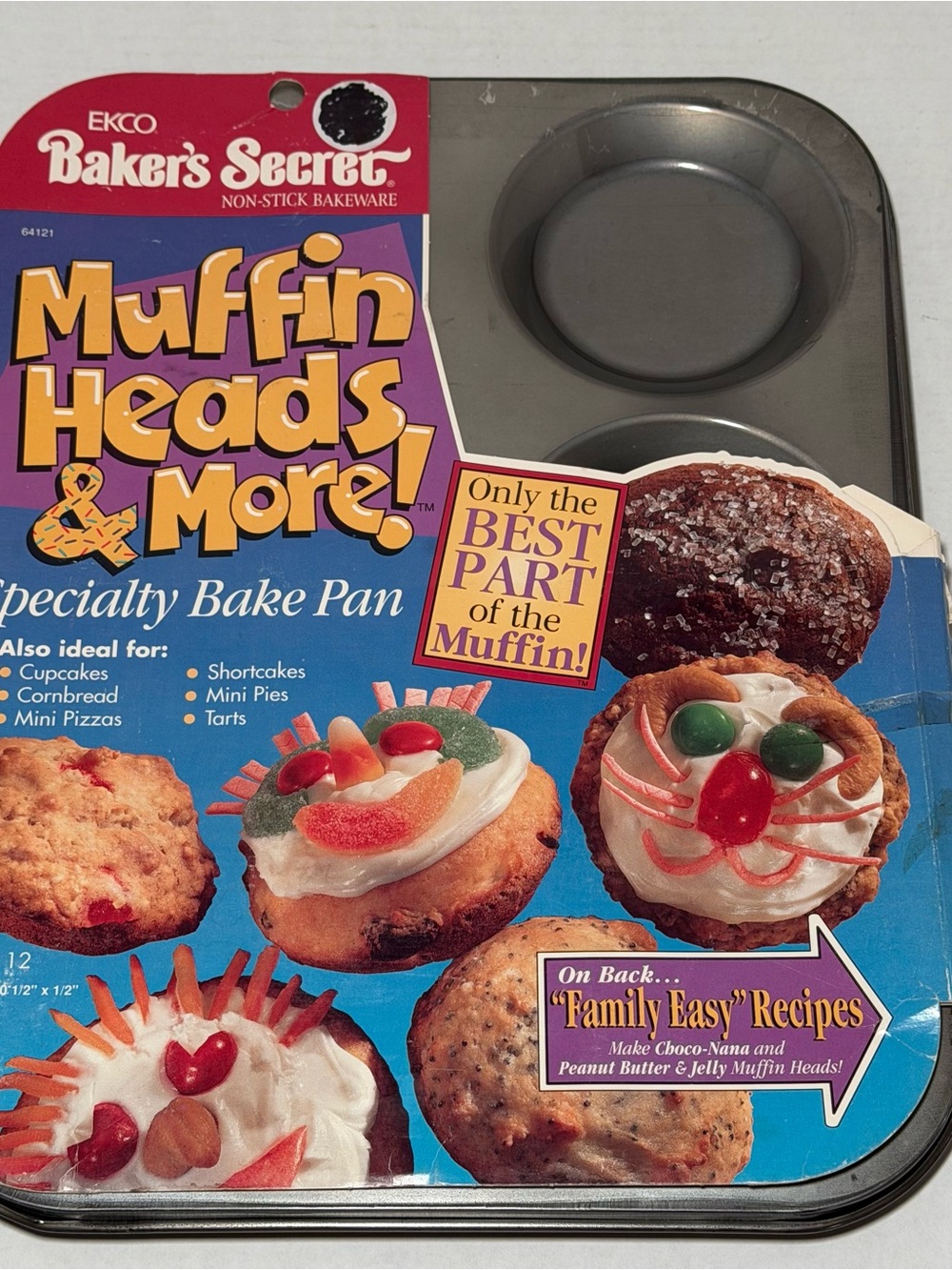 Vintage NEW EKCO Bakers Secret Muffin Heads & More Non-Stick Baking Pan Tin